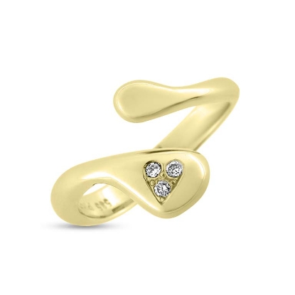 Billede af "Parted Affection" ring m. diamanter 0,015 tw/vs. i 14 kt