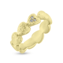 Billede af Ring hjerter 14 kt. 3* 0,02 w/vs. (hjertering)