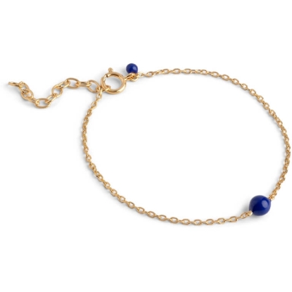 Billede af ENAMEL Copenhagen Balloon Night Blue armbånd forgyldt sølv (15+3cm)