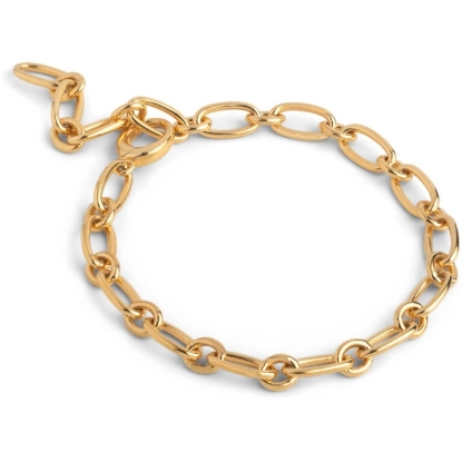 Billede af ENAMEL Copenhagen Chunky Charm armbånd forgyldt sølv (20 cm)