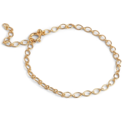 Billede af ENAMEL Copenhagen Simple Charm armbånd forgyldt sølv (19 cm)
