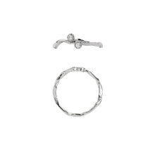 Billede af STINE A Flow Ring With Two Stones ring sølv (str. 58)