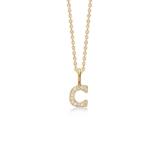 Billede af Mads Z "Tender Love - C" bogstav vedhæng 14 kt. guld m. brillanter