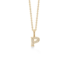 Billede af Mads Z "Tender Love - P" bogstav vedhæng 14 kt. guld m. brillanter