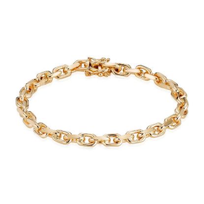 Billede af Armbånd anker facet 8kt t 1,70/br 5,0mm 21cm (kasselås)