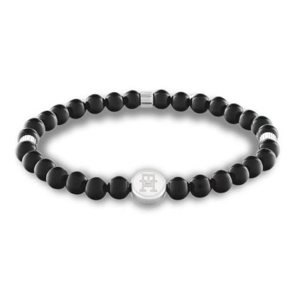 Billede af Tommy Hilfiger TH85 Beads armbånd med sorte perler stål (18,5 cm)
