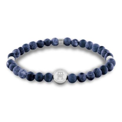 Billede af Tommy Hilfiger TH85 Beads armbånd med blå perler stål (18,5 cm)