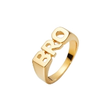 Billede af Maria Black 'BRO' ring forgyldt sølv (str. 54)