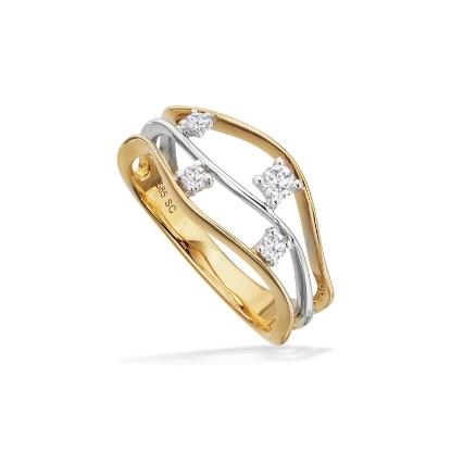 Billede af Ring 0,17 H-W/SI rd/hv14 kt