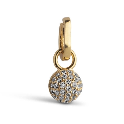 Billede af ENAMEL Copenhagen Charm - Disco Ball forgyldt sølv m. cz