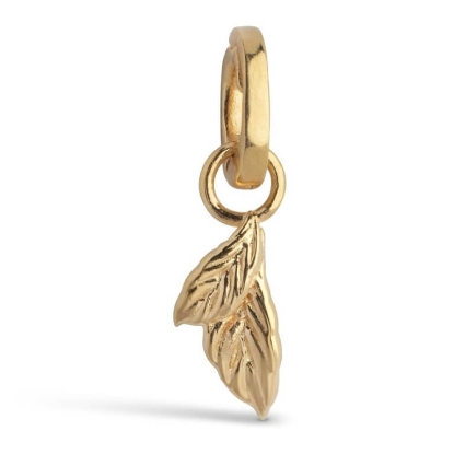 Billede af ENAMEL Copenhagen Charm - Organic Double Leaf forgyldt sølv