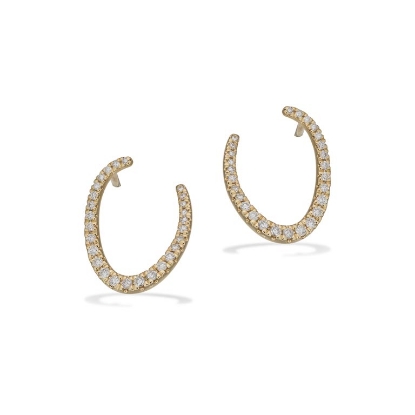 Billede af Dazzling øreringe 0,24 H-W/SI 14 kt.