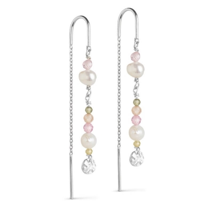 Billede af ENAMEL Copenhagen Sofia øreringe sølv m. cz og fvp