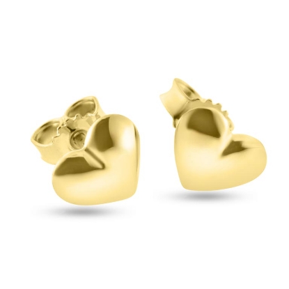 Billede af Ørestik hjerter, massive 8 kt.