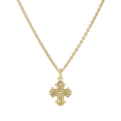 Billede af Lund Copenhagen collier med Dagmarkors 10x9 mm forgyldt sølv (45 cm)