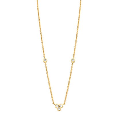 Billede af Spirit Icons Alma halskæde forgyldt sølv m. cz (42-45 cm)