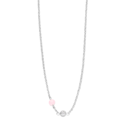 Billede af Spirit Icons Lucky Pink halskæde sølv m. cz (42-45 cm)