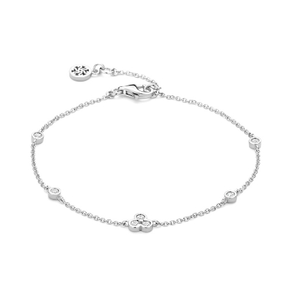 Billede af Spirit Icons Alma armbånd sølv m. cz (17-19 cm)