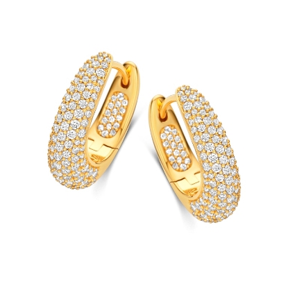 Billede af Spirit Icons Grand Callas Small øreringe forgyldt sølv m. cz