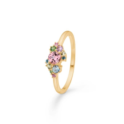 Billede af Mads Z "Little Princess" ring 14 kt. guld m. pink turmalin (str. 50-60)