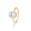 Billede af Mads Z "Celestial by Medina" ring 8 kt. guld m. hvid topas (str. 56)