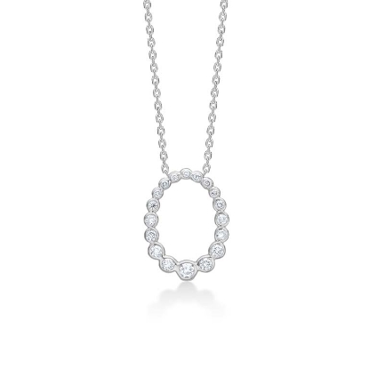 Billede af Mads Z "Auroras Kiss" halskæde sølv m. hvid topas (40+5 cm)