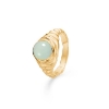 Billede af Studio Z "Endless Waves" ring forgyldt sølv m. grøn cz (str. 52)