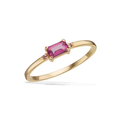 Billede af Ring pink topas 8 kt.