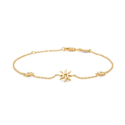 Billede af Studio Z "Ocean Aura" armbånd forgyldt sølv (16+2 cm)