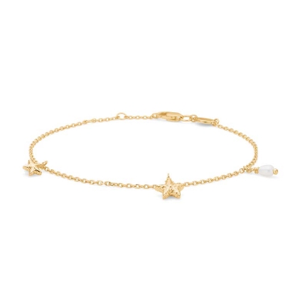 Billede af Studio Z "Starfish Lustre" armbånd forgyldt sølv m. fvp (16+2 cm)