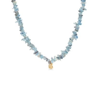 Billede af Studio Z "Seashell Secrets" halskæde forgyldt sølv m. kyanit (40-45 cm)