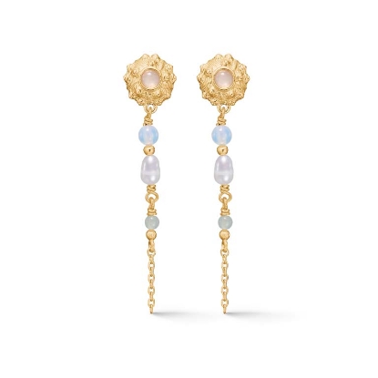 Billede af Studio Z "Urchin Elegance" øreringe forgyldt sølv m. cz + fvp