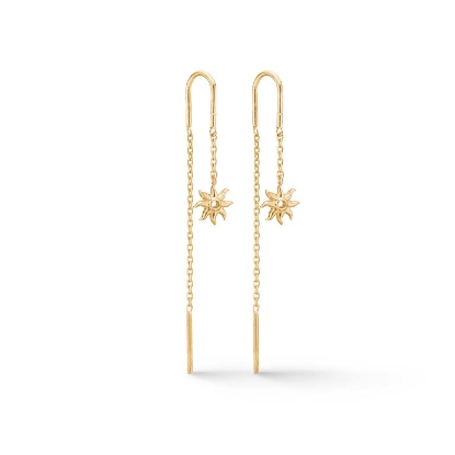 Billede af Studio Z "Ocean Aura" øreringe forgyldt sølv