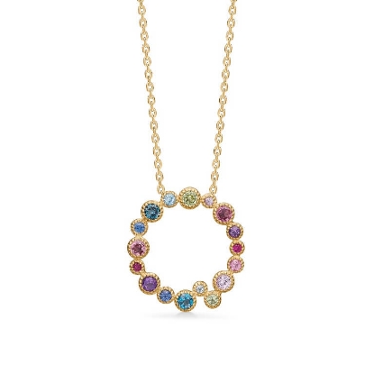 Billede af Mads Z "Luxury Rainbow Petite" vedhæng 14 kt. guld m. ædelsten (ekskl. kæde)