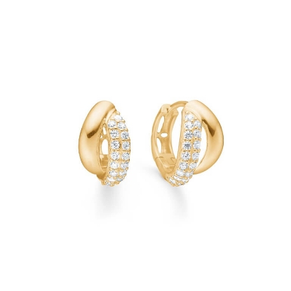 Billede af Mads Z "Celia" øreringe 8 kt. guld m. cz