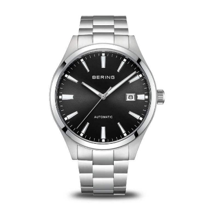 Billede af Bering Automatic herreur stål lænke sort skive 3bar 42mm