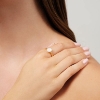 Billede af Julie Sandlau Primini ring Milky Rose forgyldt sølv m. krystal (str. 58)