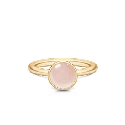 Billede af Julie Sandlau Primini ring Milky Rose forgyldt sølv m. krystal (str. 48-60)