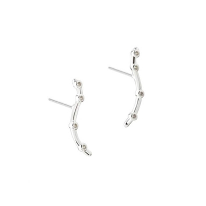 Billede af Aqua Dulce Wavy Stud øreringe sølv m. cz