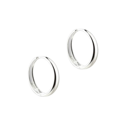 Billede af Aqua Dulce Emma Hoop 25mm øreringe sølv