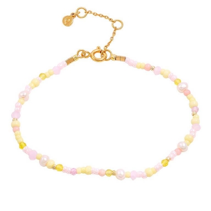 Billede af Hultquist Liv armbånd forgyldt sølv m. perler (16+3 cm)