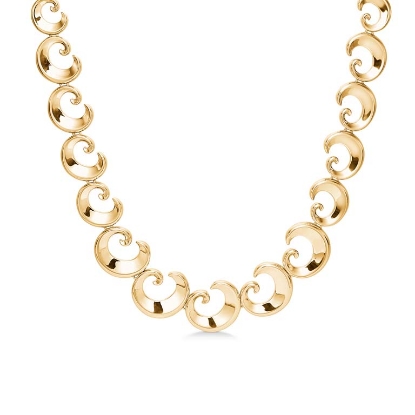 Billede af Mads Z "Ocean" halskæde 14 kt. guld (49 cm)