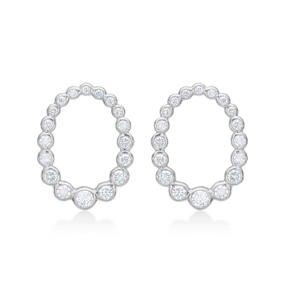 Billede af Mads Z "Auroras Kiss" øreringe sølv m. hvid topas