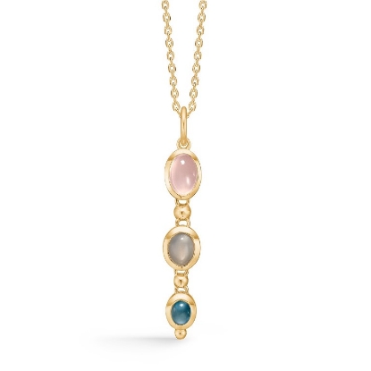 Billede af Mads Z "Florentina" vedhæng 14 kt. guld m. ædelsten (eksl. kæde)