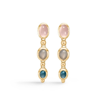 Billede af Mads Z "Florentina" øreringe 14 kt. guld m. ædelsten