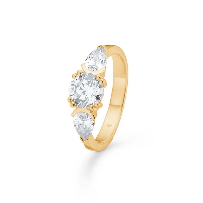 Billede af Mads Z "Trina" ring 8 kt. guld m. cz (str. 50-60)