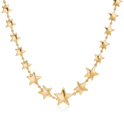 Billede af Mads Z "Astra Lux" halskæde 8 karat guld (40-45 cm)