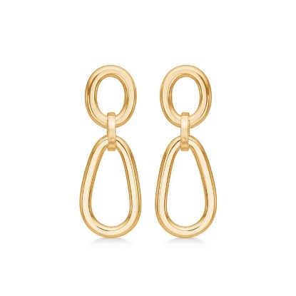 Billede af Mads Z "Golden Orbit" øreringe 8 kt. guld