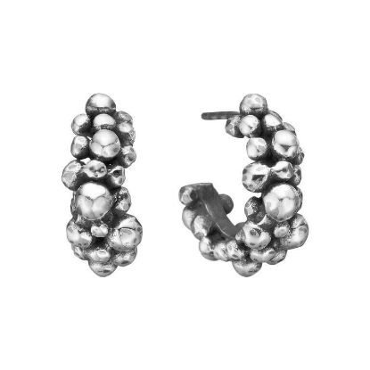 Billede af By Birdie Rose Buds Silver Cluster-3 øreringe sølv