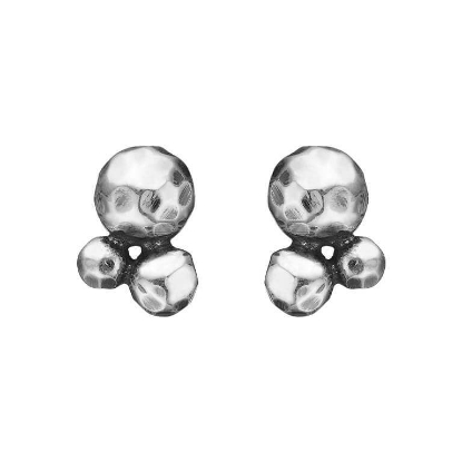 Billede af By Birdie Rose Buds Silver Cluster øreringe sølv